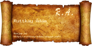 Ruttkay Ádám névjegykártya